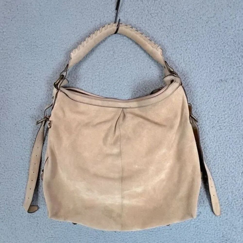 ETIENNE WOMENS SUEDE LEATHER BAG TAN